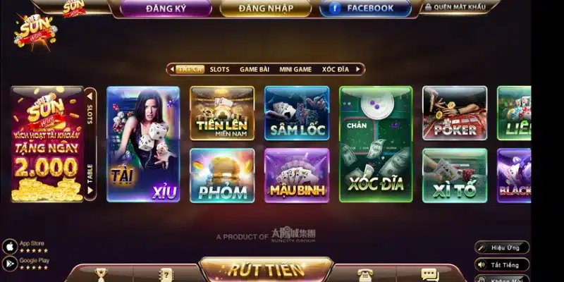 Thế mạnh vượt trội của game bài Sunwin